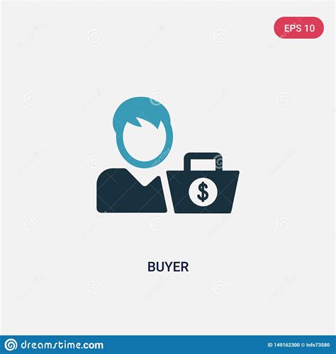 Two Color Buyer Vector Icon From Payment Methods Concept Isolated Blue