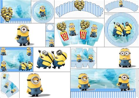 Oh My Fiesta In English Minions On Blue Background Free Printable