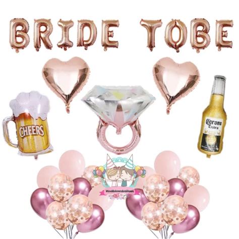 Jual Windblown Balon Paket Bride To Be Dekorasi Bridal Shower With