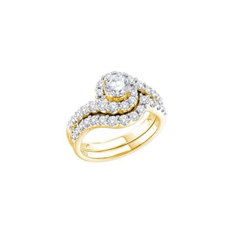 Mia Diamonds 14kt Yellow Gold Round Diamond Bridal Wedding Ring Band