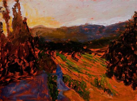 Peter Hobdens Painting Adventures Little Vineyard Sunset