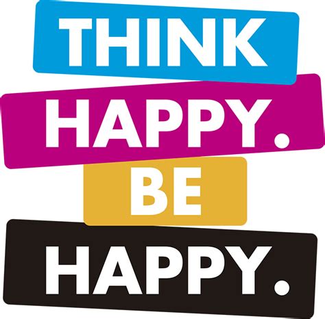 Think Happy Be Happy Wall Text Sticker Tenstickers
