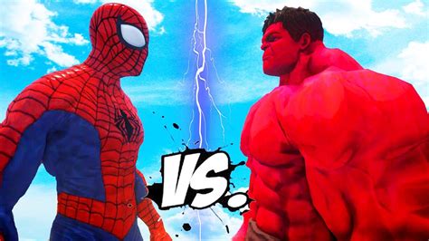 Ultimate Spiderman Vs Red Hulk Youtube