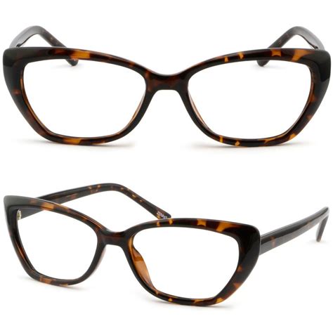 Light Cateye Womens Plastic Frames Prescription Glasses Sunglasses Tortoiseshell Prescription