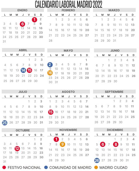 Frase Industrial Humedad Calendario Laboral De Madrid 2021