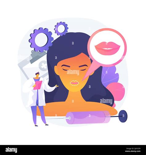 Lip Injections Abstract Concept Vector Illustration Filler Cosmetic