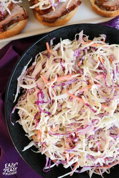 Easy Traditional Coleslaw Perfect For A Cookout Easy Peasy Pleasy