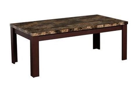 Home Source Brown Marble Coffee Table Set