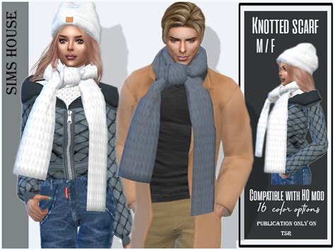 The Sims 4 Scarf Cc The Sims Resource Knitted Scarf Tre Uintifi