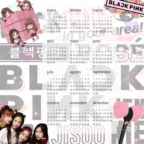 Calendario 2019 •blackpink• Amino