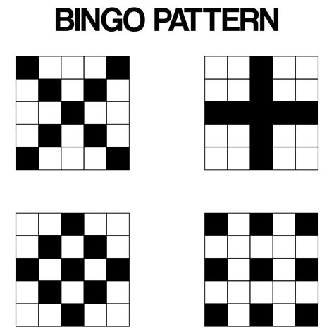 Printable Bingo Patterns In 2021 Printable Bingo Games Bingo