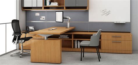 Discover the desk with storage product range of knoll. Reff Profiles™ Height-Adjustable Desks and Peninsulas | Knoll