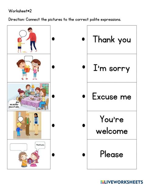 Polite Expressions Worksheets For Grade 6 English Lessons For Kids