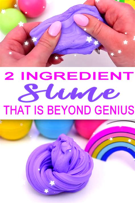 Diy 2 Ingredient Slime Recipe How To Make Homemade No Glue Or Borax Slime