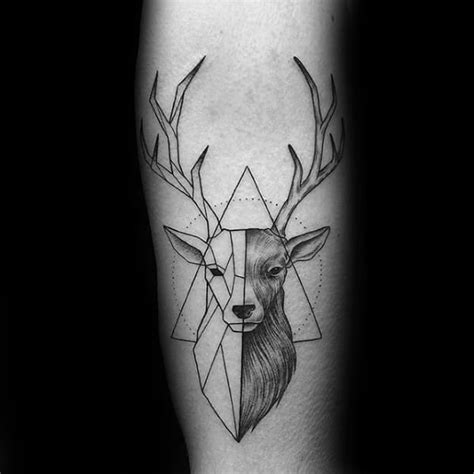 60 Geometric Animal Tattoo Designs For Men Cool Ink Ideas