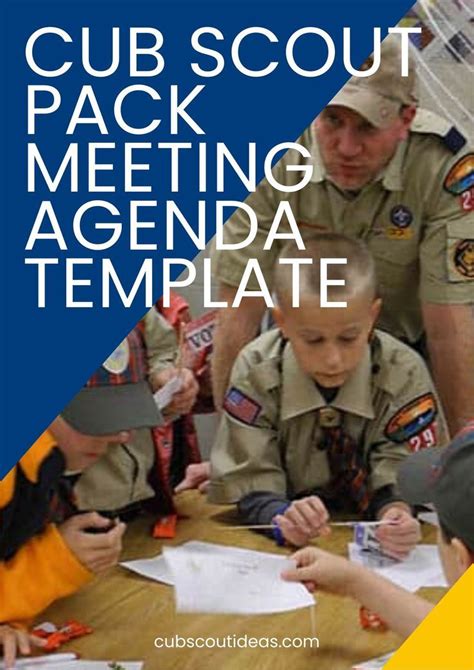 Cub Scout Pack Meeting Agenda Template Is A Great Resource To Save Time
