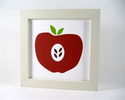 Vibrant Red Apple Wall Art Print For A Fresh And Modern Kitchen