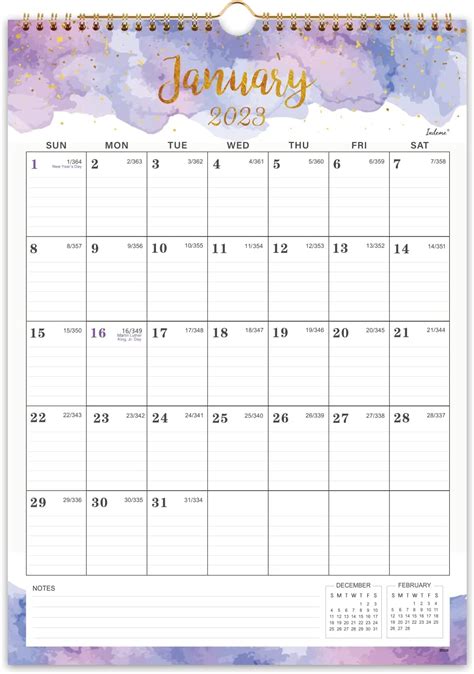 Buy 2023 2024 Calendar 18 Monthly Wall Calendar 12 X 17 January