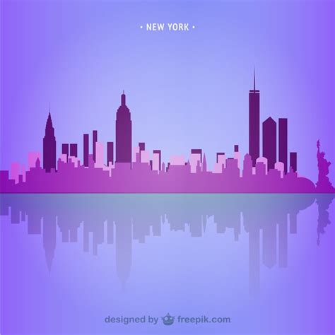 Premium Vector New York Skyline Illustration