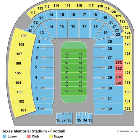 Longhorn Stadium Seating Chart Stadium Seating Chart