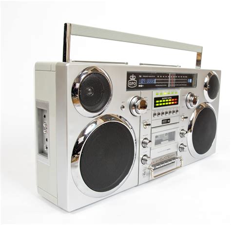 buy gpo brooklyn 1980s style portable boombox cd player cassette player fm radio usb