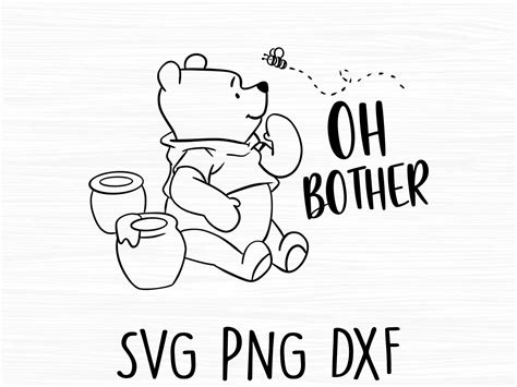 Oh Bother Svg Winnie The Pooh Svg Pooh Svg Honey Svg Cute Etsy Canada