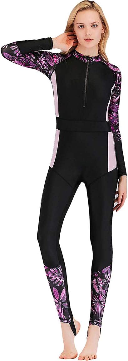 Buy Akaeys Womens Full Body Swimsuit Rash Guard One Piece Long Sleeve