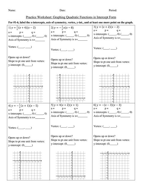 Do you need to know what they know on a key concept? Worksheet Graphing Quadratics From Standard Form Answer Key - Fill Out and Sign Printable PDF ...