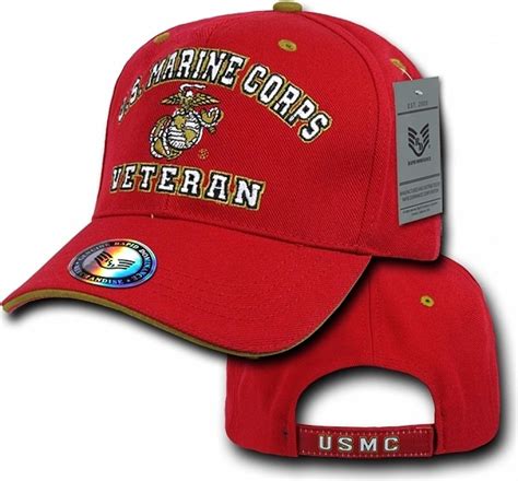 Rapdom Us Marine Corps Veteran Emblem Mens Cap In 2021 Marine Corps