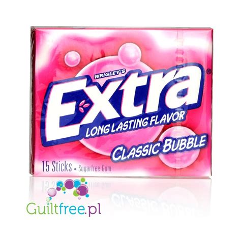 Wrigley Extra Classic Bubble Sugar Free Long Lasting Chewing Gum