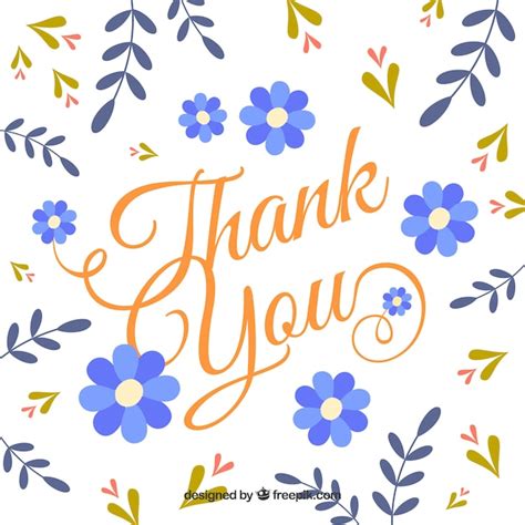 Free Vector Vintage Thank You Background With Flowers And Leaves