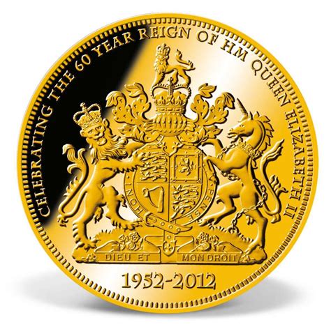 Queen Elizabeth Ii Diamond Jubilee Colossal Commemorative Coin Gold