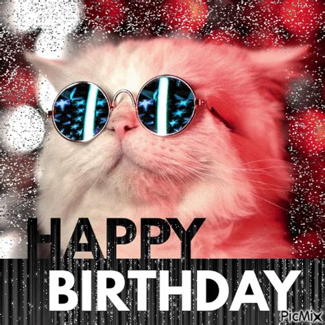 Happy Birthday Animated  Cat
