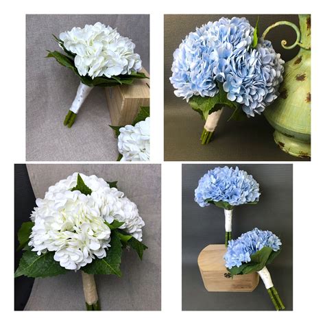 Hydrangea Wedding Bouquet Wedding Flower Set Bouquets Etsy Nederland