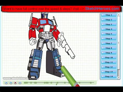 Optimus Prime Transformers Drawing Tutorial Video Youtube
