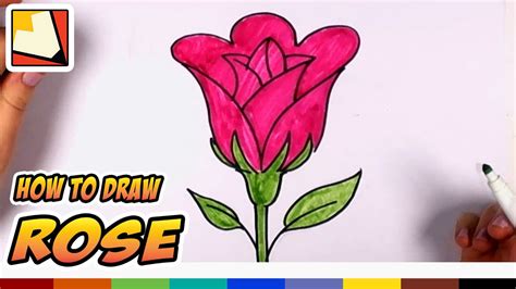 How To Draw A Rose Easy Open Rose Art Tutorial Easy Art For Kids