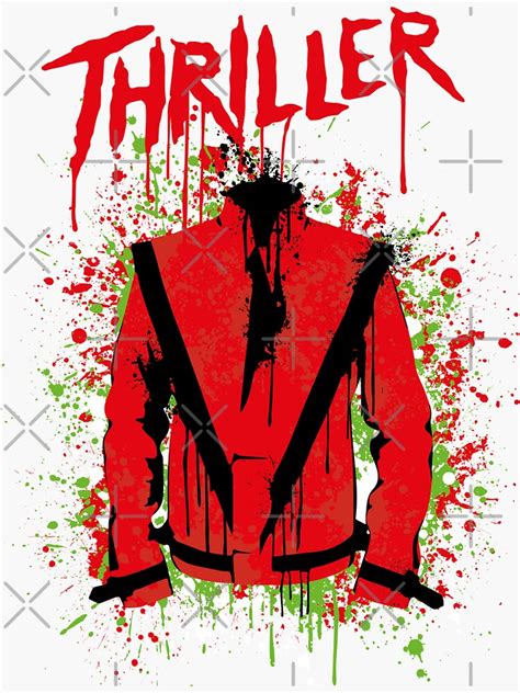 Thriller Jacket Halloween Blood Splatter Michael Jackson Sticker