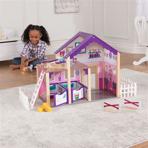 Expert and user reviews of my first wooden barn play set. KidKraft Kids Deluxe Toy Horse Stable Wooden Barn Doll ...