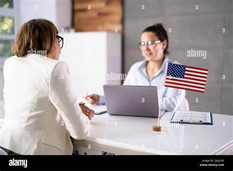 Us Immigration Application And Consular Visa Interview Stock Photo Alamy