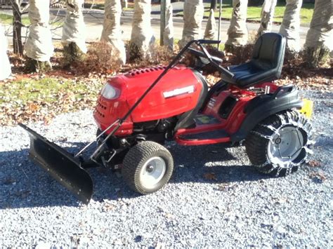 2006 Mtd Yardworks 24hp Tractor With A Plow Tire Chains And Rear