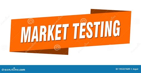 Market Testing Banner Template Ribbon Label Sign Sticker Stock Vector