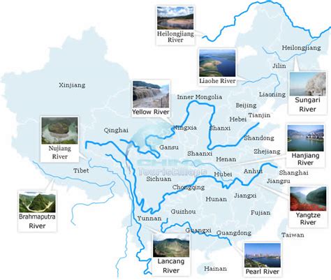 Top 10 Rivers In China And Maps Of Rivers In China