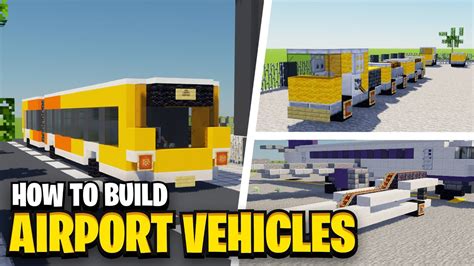 How To Build Airport Vehicles In Minecraft Airport Collection Pt3