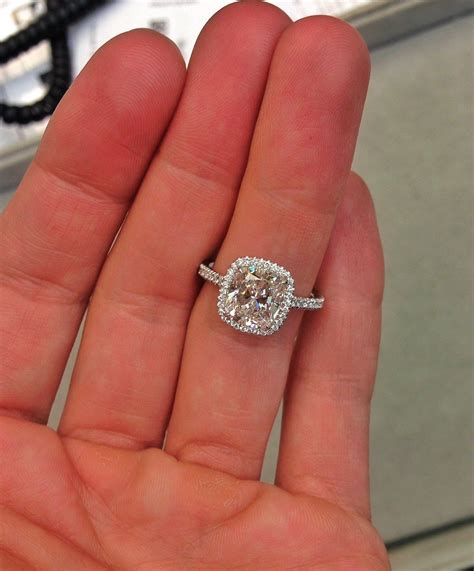 this engagement ring is pure perfection simple classic and a huge diamond sparkler w