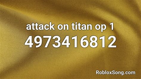 Attack On Titan Op 1 Roblox Id Roblox Music Code Youtube