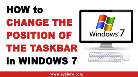 How To Change The Position Of The Taskbar In Windows 7 Youtube