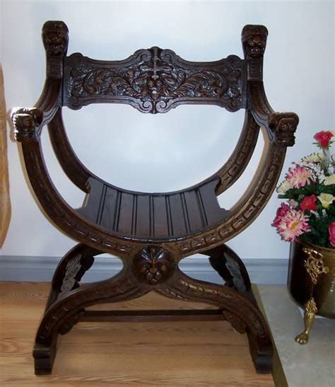 2 italian savonarola chairs with carved lion head arms vintage pair antique. Antique Lion Head Chair Circa 1840? | My Antique Furniture ...