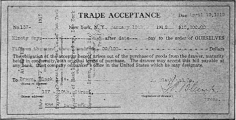Bankers' acceptance — united kingdom a form of bill of exchange issued by a customer of a bank and backed by the bank accepting primary liability upon the bill s. Part IV. Bank And Trade Acceptances Commercial Banking And ...