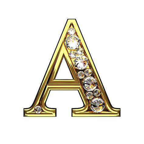 Royalty Free Gold Letter A With Diamonds Pictures Images And Stock
