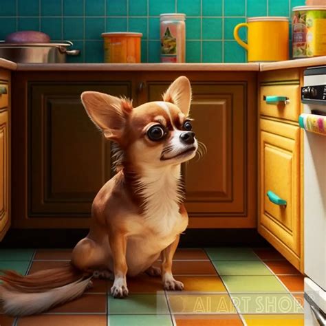 Chihuahua Colorful Pet Dog Kitchen